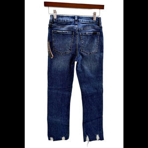 Jen7 by 7 for All Mankind Ankle Straight Jeans w Destroyed Hem Sonoma - Regular